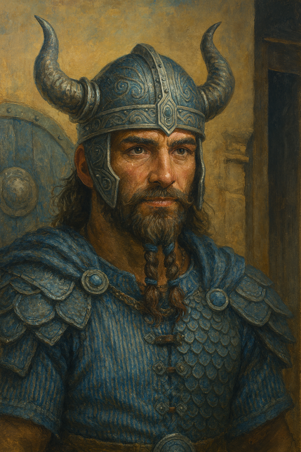 Devon Clemente AI-Generated Viking Warrior Portrait by Bing Image Creator
